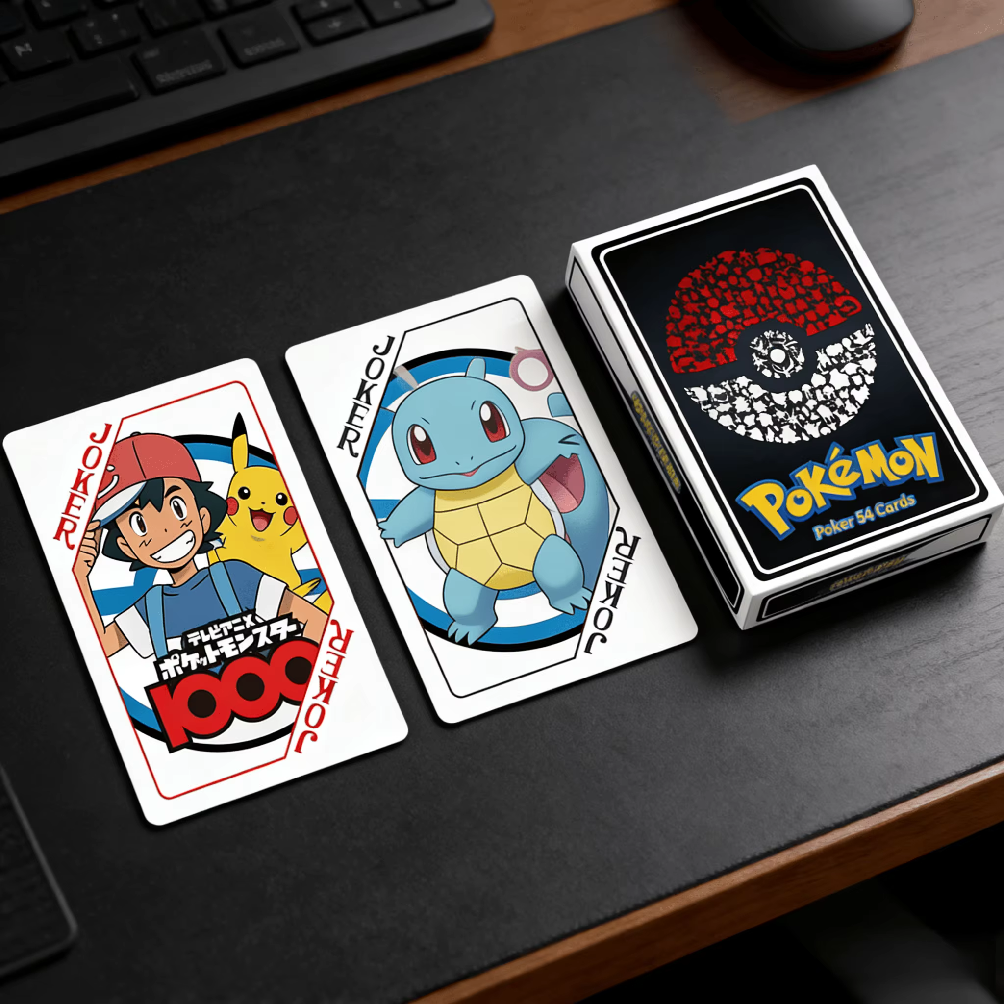 Cartes à jouer Pokemon Poker, jeux de société, jouets pour enfants, jeu de cartes, ensemble de cartes à jouer, dessin animé mignon Pikachu Charizard Poke Ball