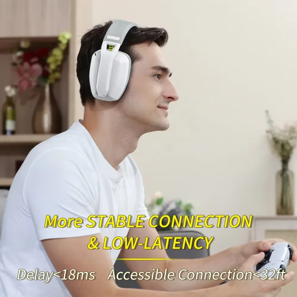 BINNUNE BW06 2.4 GHz casque de jeu Bluetooth avec micro pour PS5 PS4 PC Mac Playstation