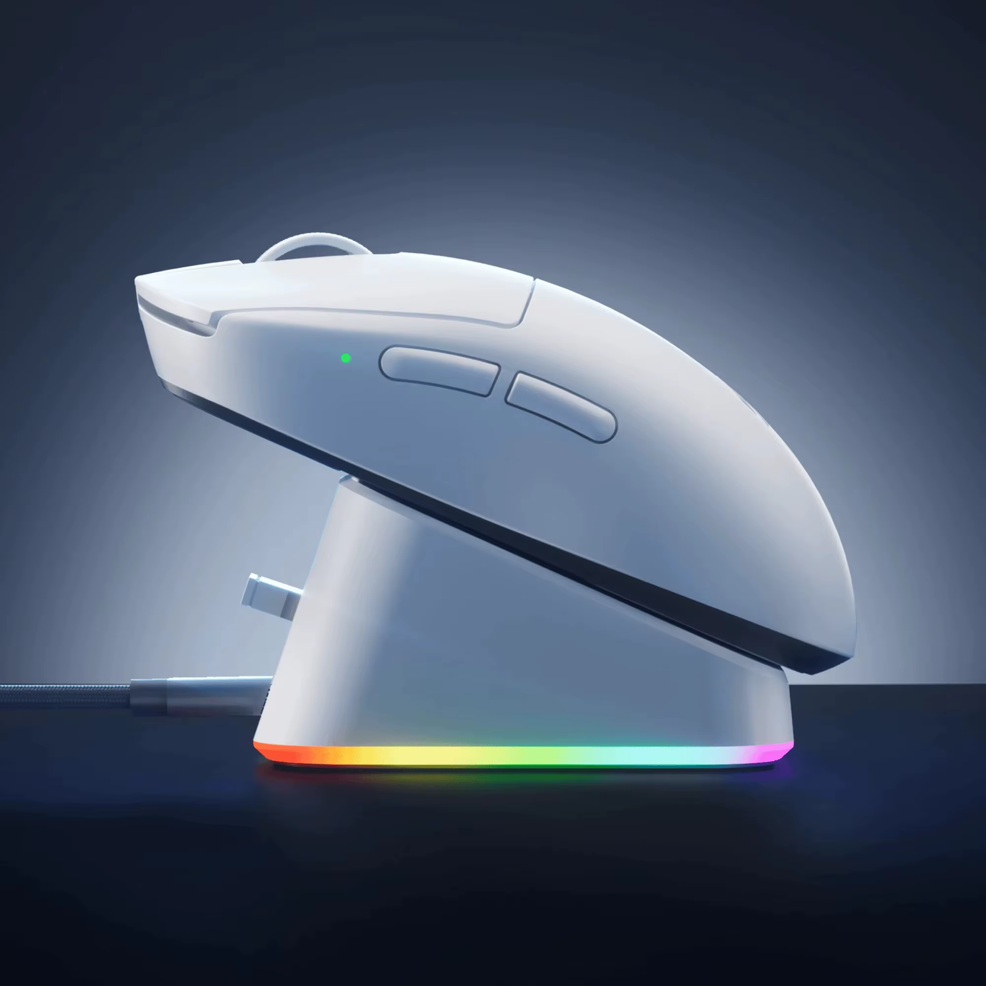MCHOSE A7 V2 souris de jeu sans fil légère double taux d'érollage 8