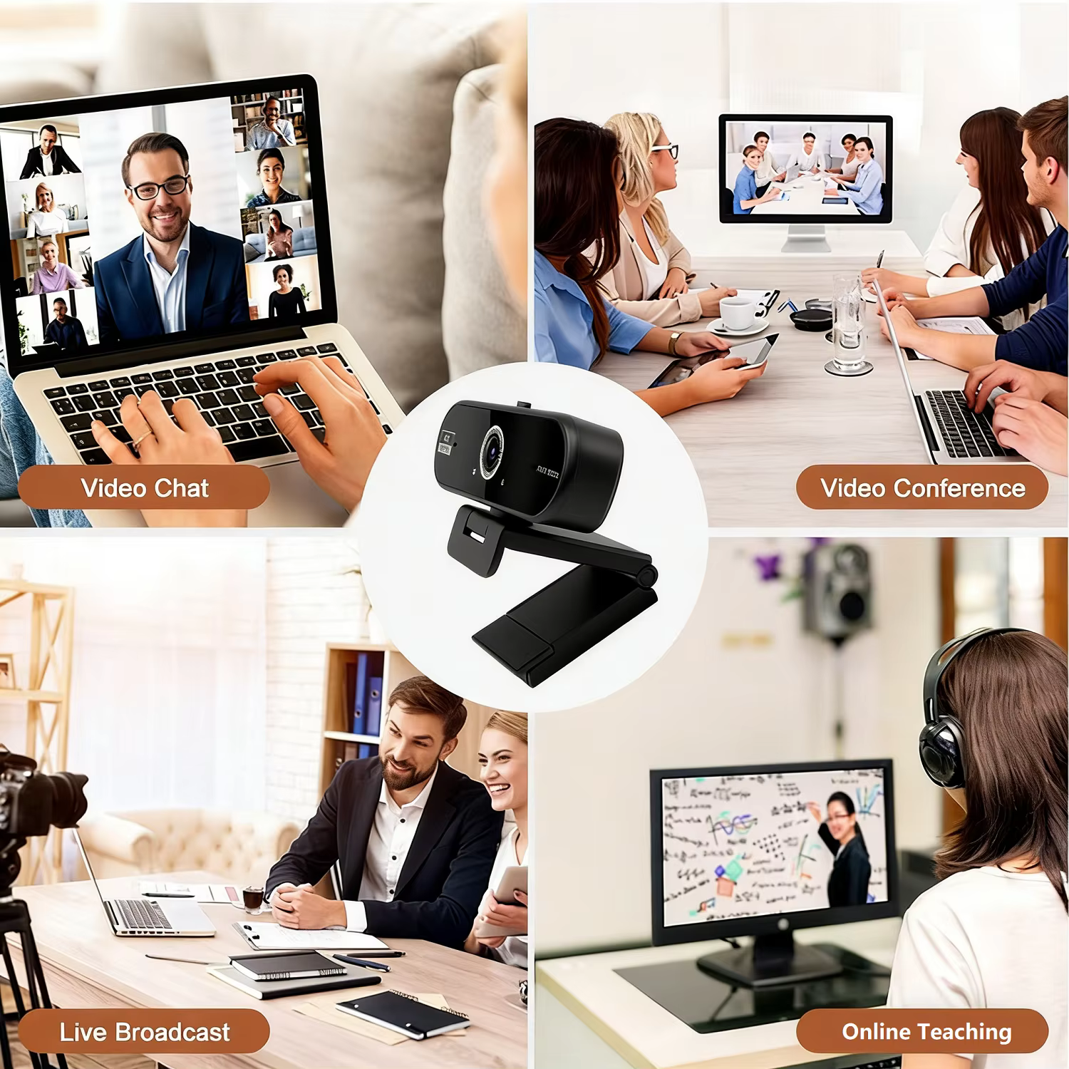Webcam 4K pour PC, 30fps