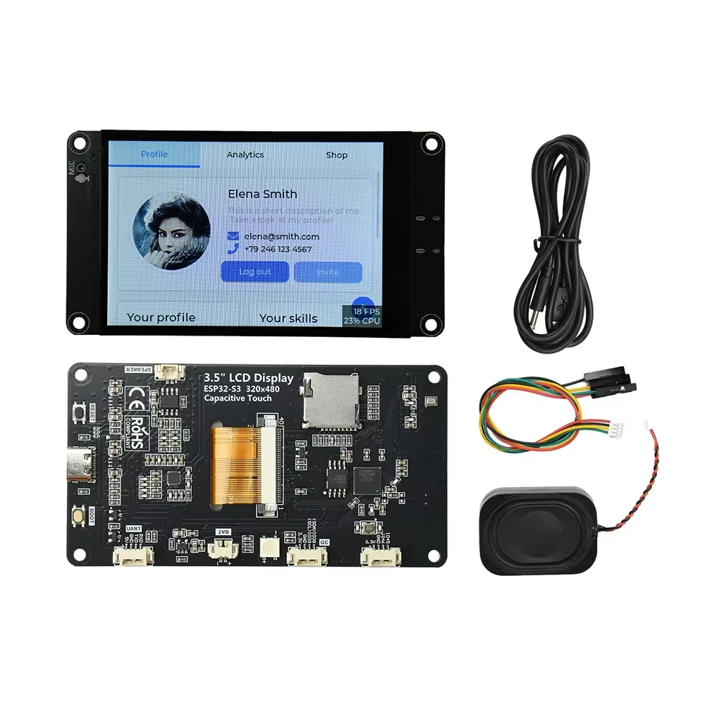 Carte de développement Esp32 S3, écran tactile Ips de 2.8 pouces, 3.5 pouces, résolution 320x480, 240x320, Wifi, Bluetooth 5.0, Interface de Type C