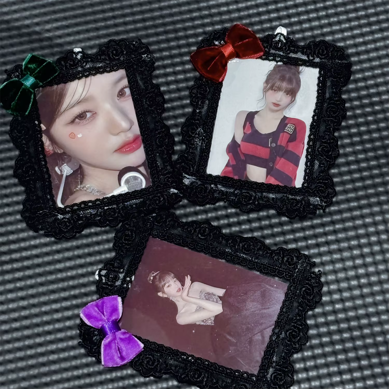 Porte-cartes photo noir