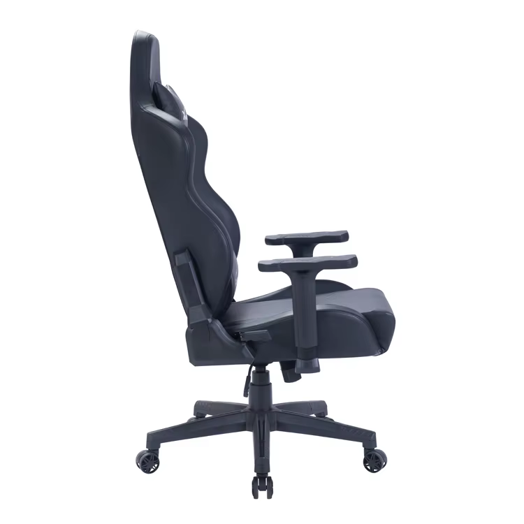 Chaise de jeu inclinable en cuir avec LED RGB pour PC