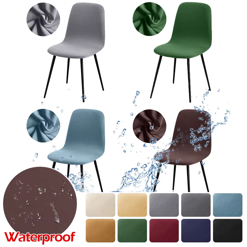 Housse de chaise de Bar imperméable, haute élasticité, à dossier court, pour salle à manger, cuisine, protection de meubles de maison