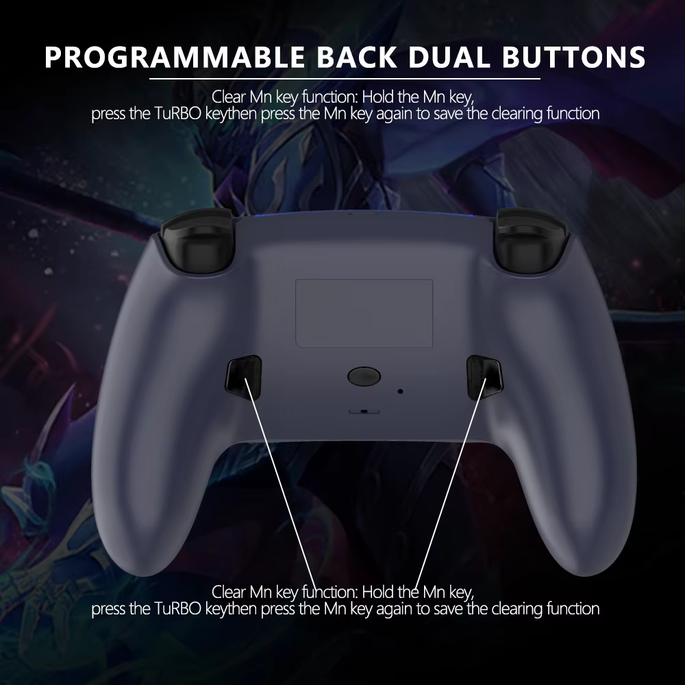 Contrôleur de jeu sans fil pour PS5/PC/Steam Deck effet Hall Marco double Vibration 6 axes télécommande de mouvement manette avec haut-parleur