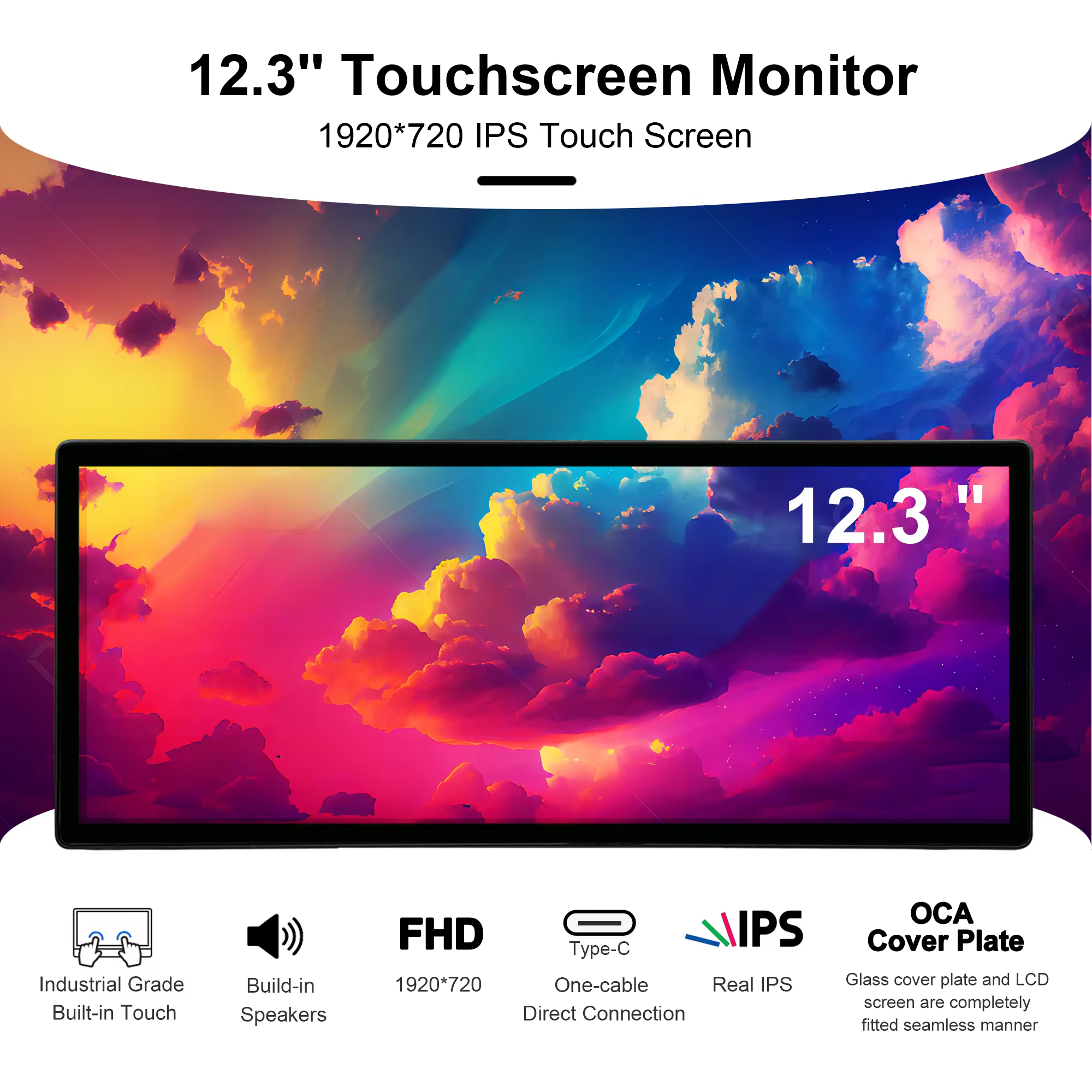 Moniteur Portable à écran tactile de 12.3 pouces