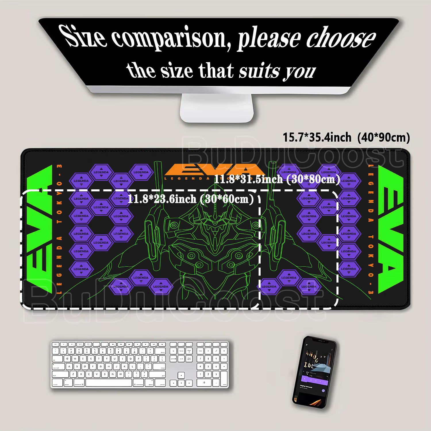 Grand tapis de souris E-E-Evangelione