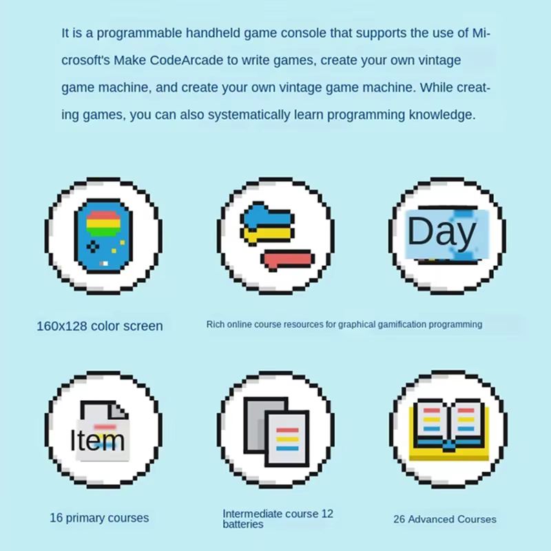 Console de jeu GameGo, console de jeu portable programmable