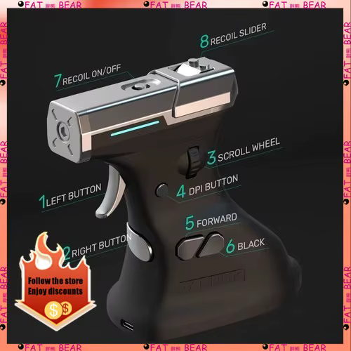 Souris de jeu Ragnok 3 Gun ErgoStrike 7 de nouvelle génération pour jeux de tir