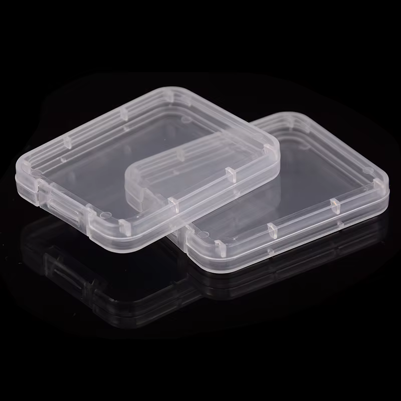 Étui de protection pour cartes CF en plastique PP blanc et transparent