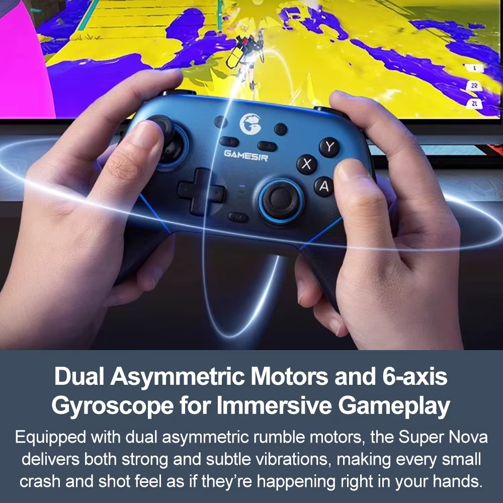 Gamesir Super Nova contrôleur de jeu manette de jeu Bluetooth sans fil avec bâtons de détection d'effet Hall pour Nintendo Switch 1 et 2 PC IOS