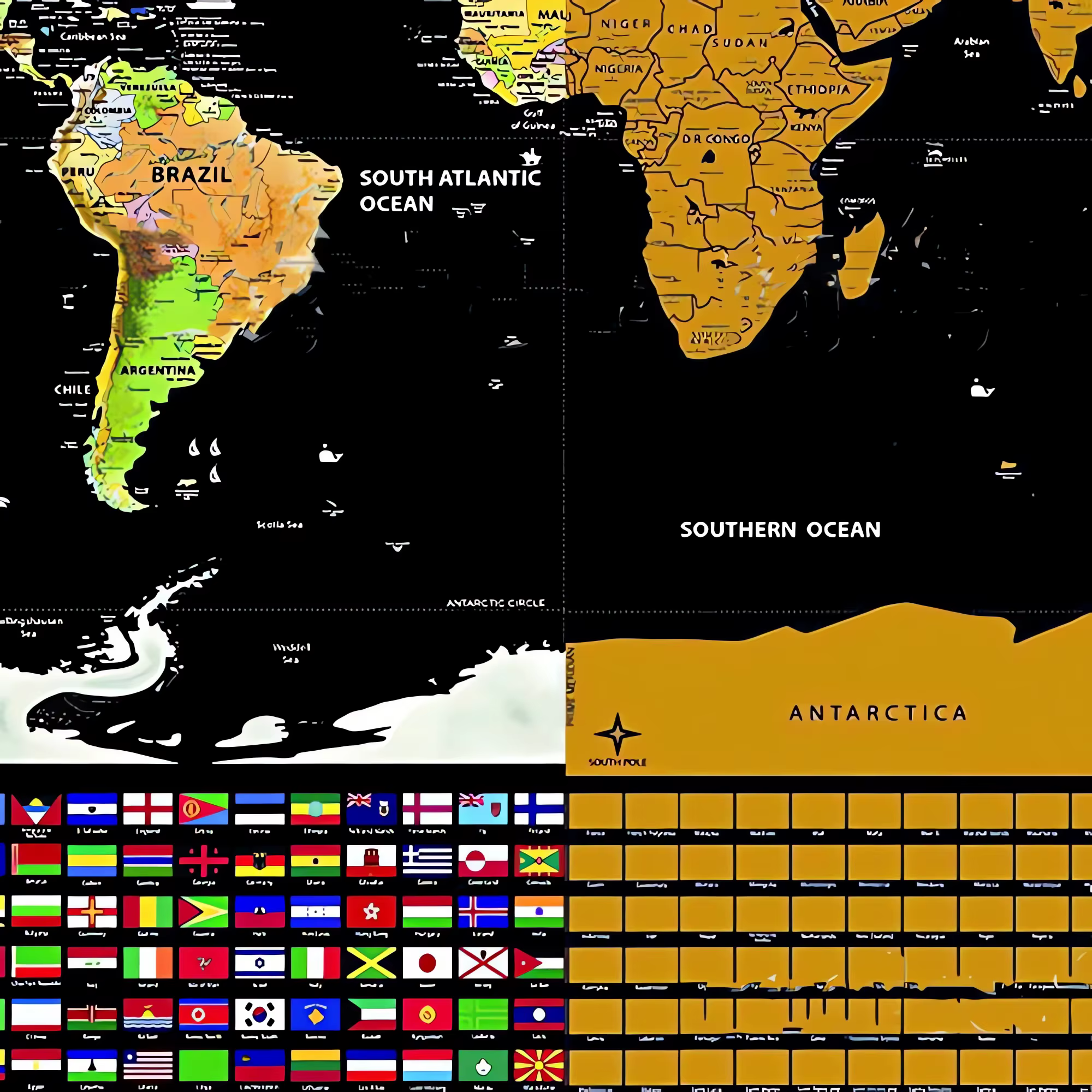 Cartes de voyage haut de gamme à gratter, cartographie mondiale de luxe avec drapeaux nationaux, carte à gratter pour journal de voyage, poster, atlas, carte à gratter comme cadeaux