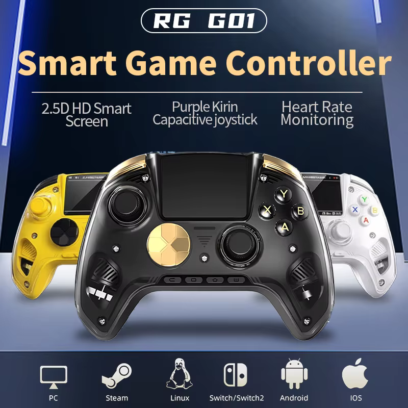 Manette de jeu sans fil Anbernic RG G01 avec écran IPS 2.5D et joystick Hall pour PC