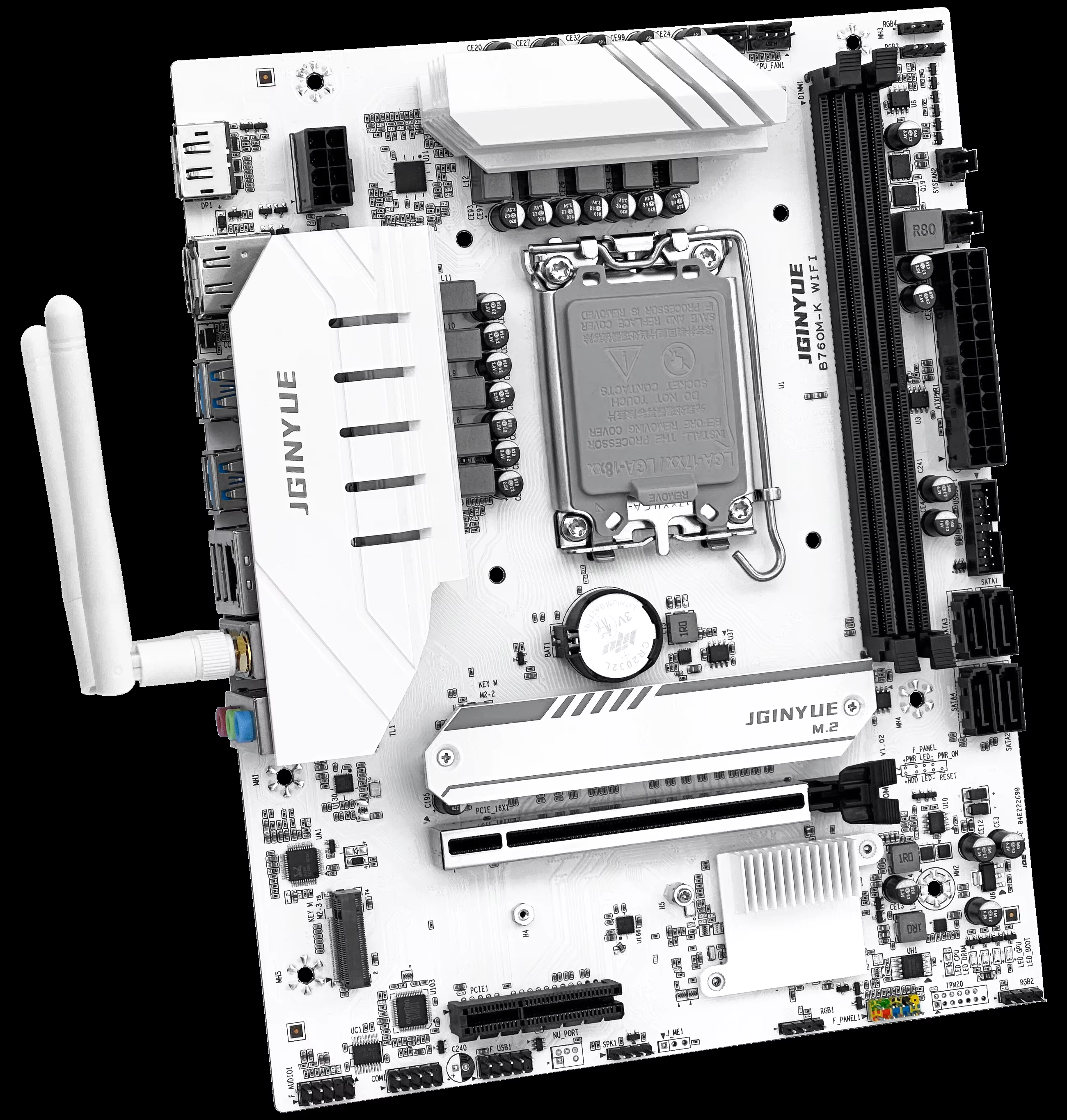 JGINYUE B760M-K carte mère WIFI M-ATX LGA1700 DDR4 prend en charge 12/13/14e cpus pour 12400F/12600KF/14600KF GAMING vidéo officielle