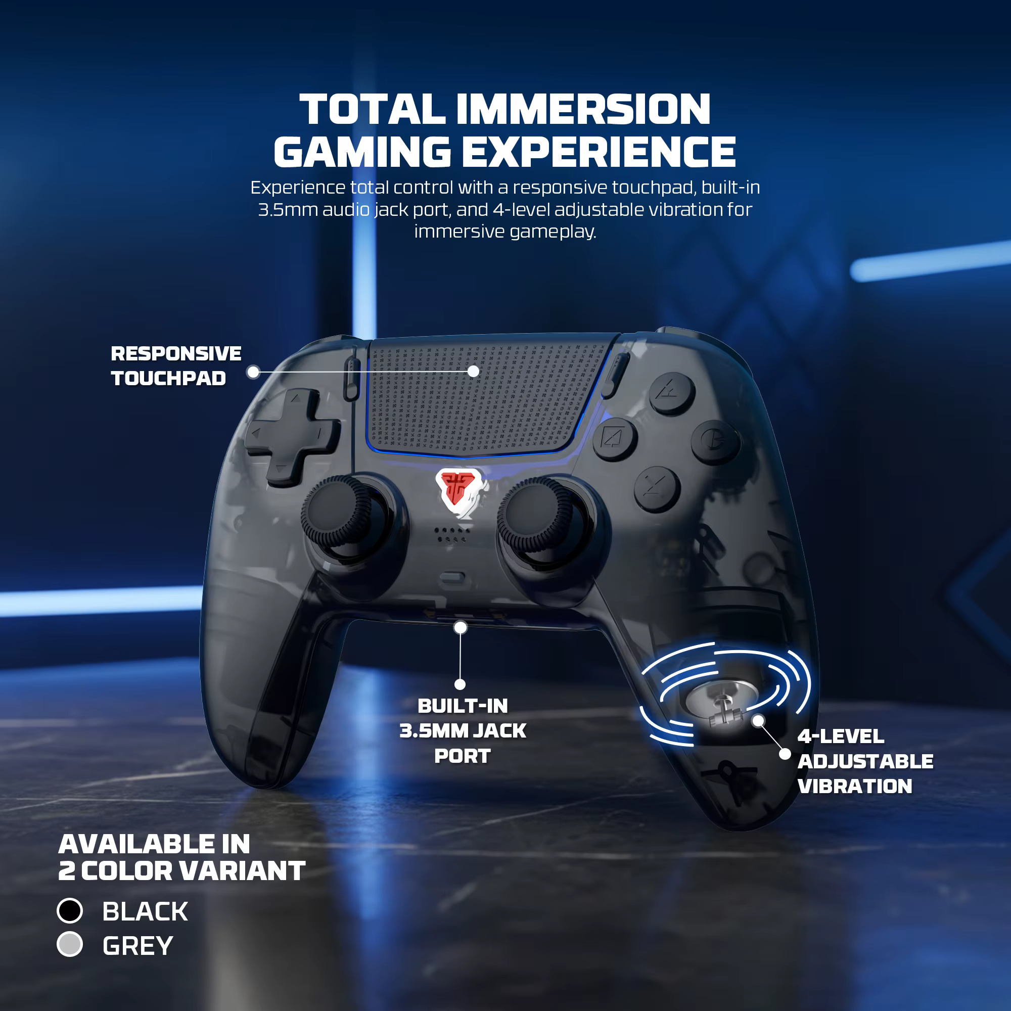 Manette de jeu sans fil FANTECH NOVA IID WGP16D BT pour PS5/PC/iOS/Android avec fonction Turbo
