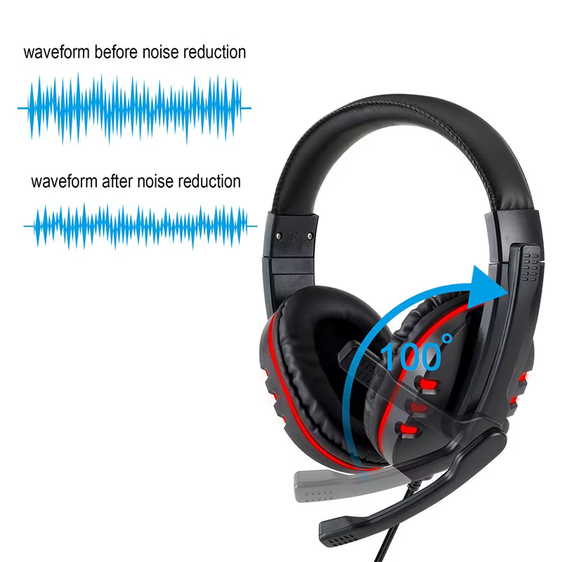 Casque de jeu filaire avec microphone
