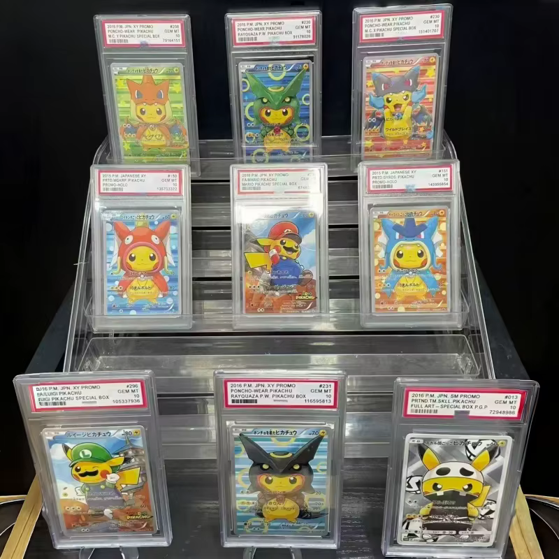 Collection de cartes Pokémon TCG DIY, version japonaise, promotionnelle, avec boîte spéciale et ensemble de cartes Poncho Pikachu