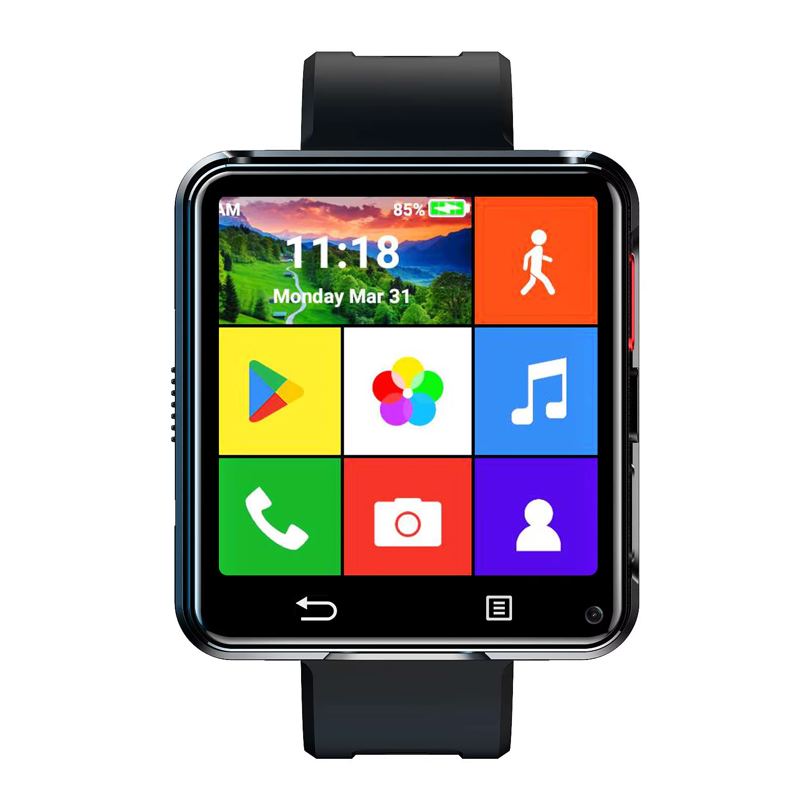 S222 montre intelligente 4G carte SIM 4GB RAM 64GB ROM MTK6761 Android 11.0 avec 800W double caméra WIFI GPS 2.64 "grand écran Smartwach