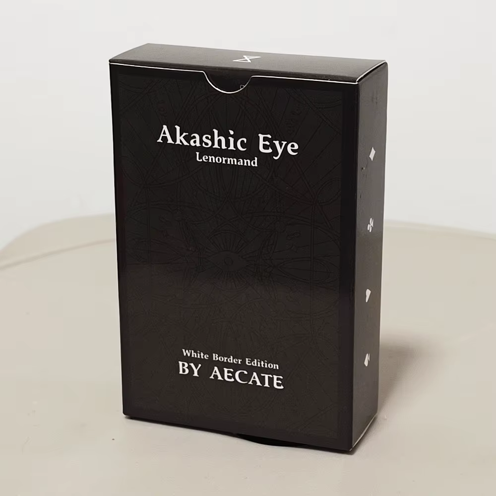 Akashic Eye Lenormand : Ensemble de divination de 61 cartes (36 traditionnelles + 12 nouvelles + 13 optionnelles) Cartes Oracle illustrées modernes 9*6cm