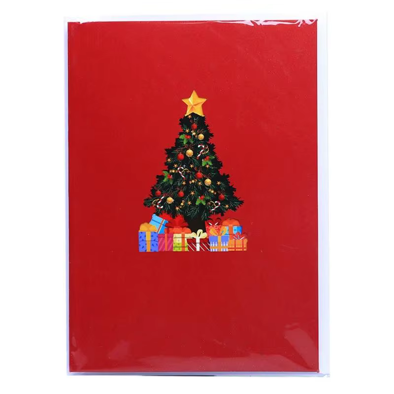 Carte voeux G6KF à main avec enveloppe pour célébration des fêtes