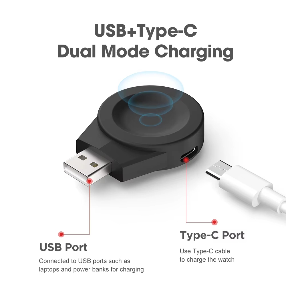 Support de charge sans fil Portable, chargeur de montre magnétique sans fil, USB Type C, chargeur rapide pour Huawei Watch GT6 PRO/GT6 /GT5 PRO