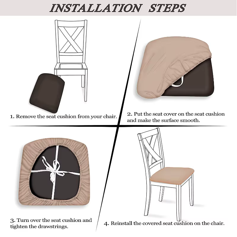 Housses de coussin de chaise en velours, très extensibles, pour salle à manger, salon, siège de chaise, housse de protection pour bureau, cuisine, Banquet