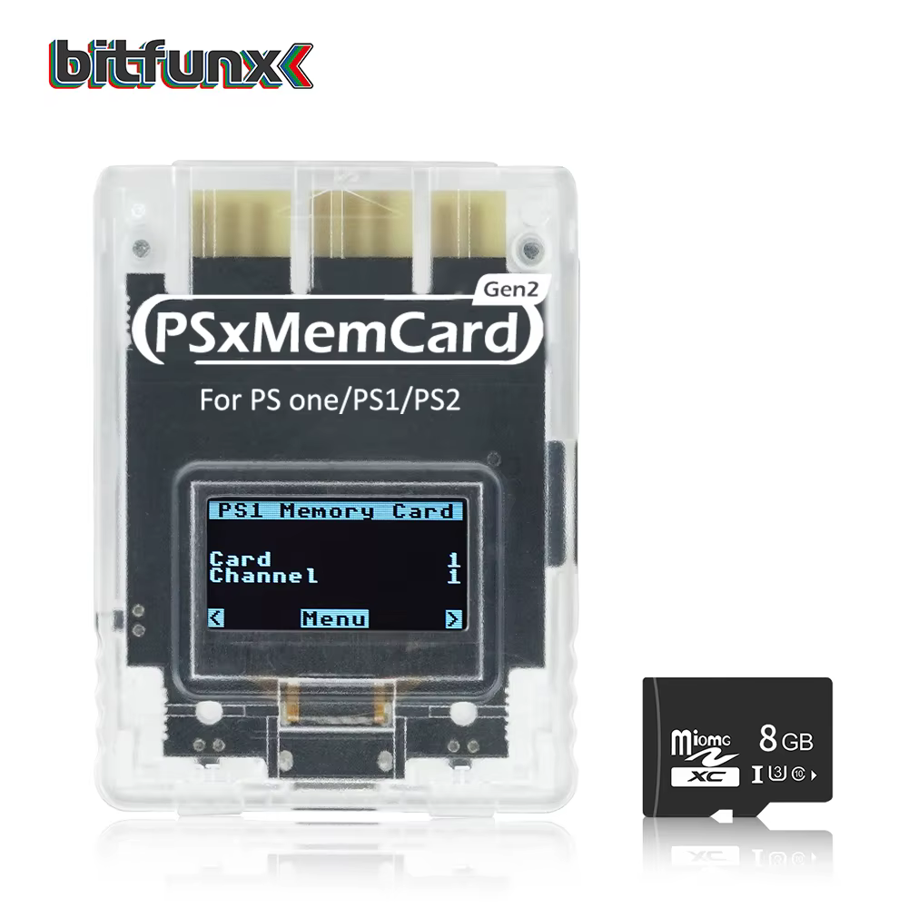 Bitfunx PSxMemCard Gen2 Store Le jeu économise pour les jeux PS1 et PS2 pour les consoles