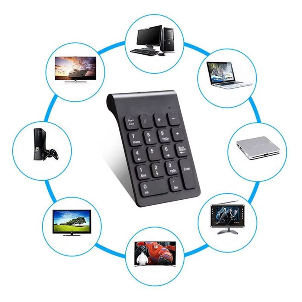 2.4G Portable sans fil USB 18 touches pavé numérique clavier