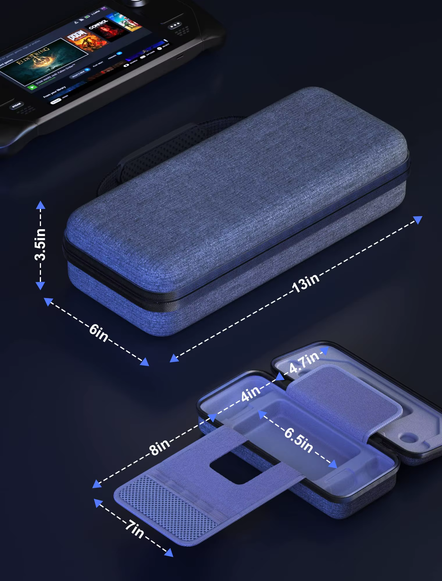 Étui de transport pour Console de jeu Steam Deck