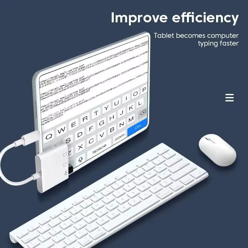 Hub USB-C 3-en-1 multi-ports avec lecteur de cartes mémoire TF CF SD pour téléphone Samsung Xiaomi Macbook – Adaptateur