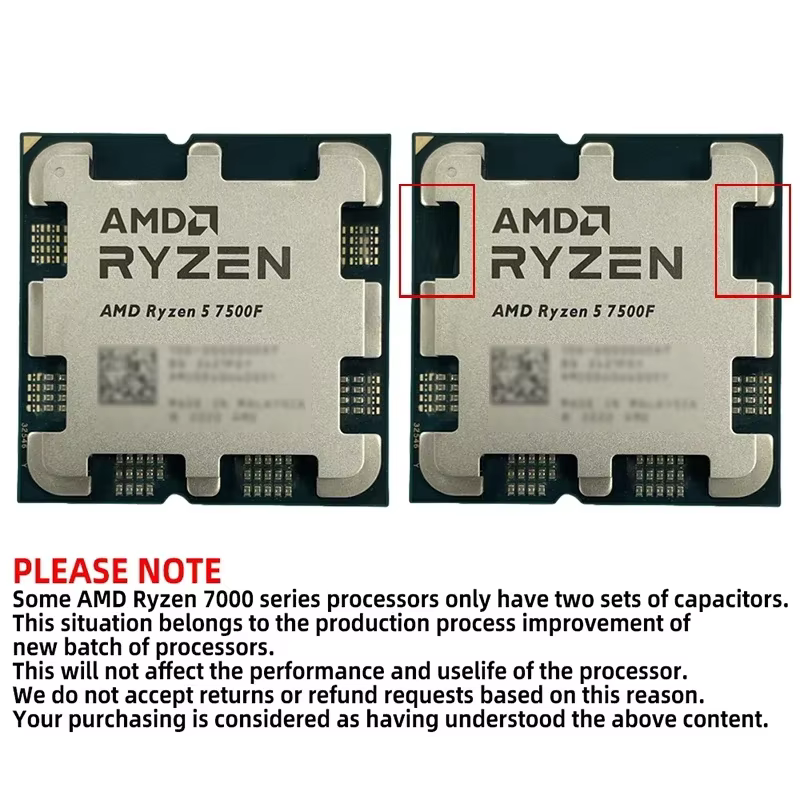 Processeur AMD Ryzen 5 7500F AM5 haute performance