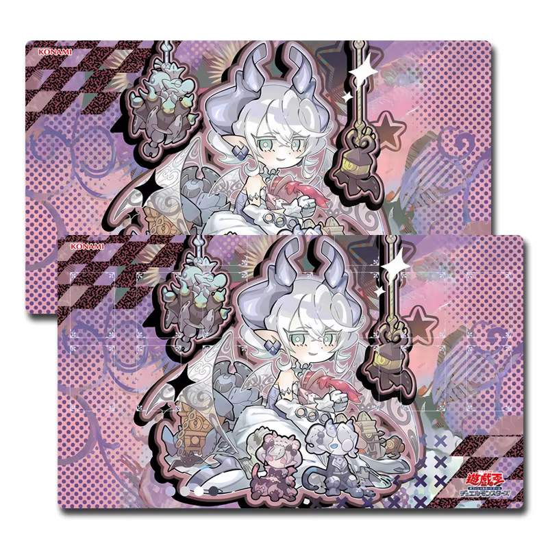 Superbe tapis de jeu Labyrinthe du Château d'Argent style Chibi Yu-Gi-Oh!