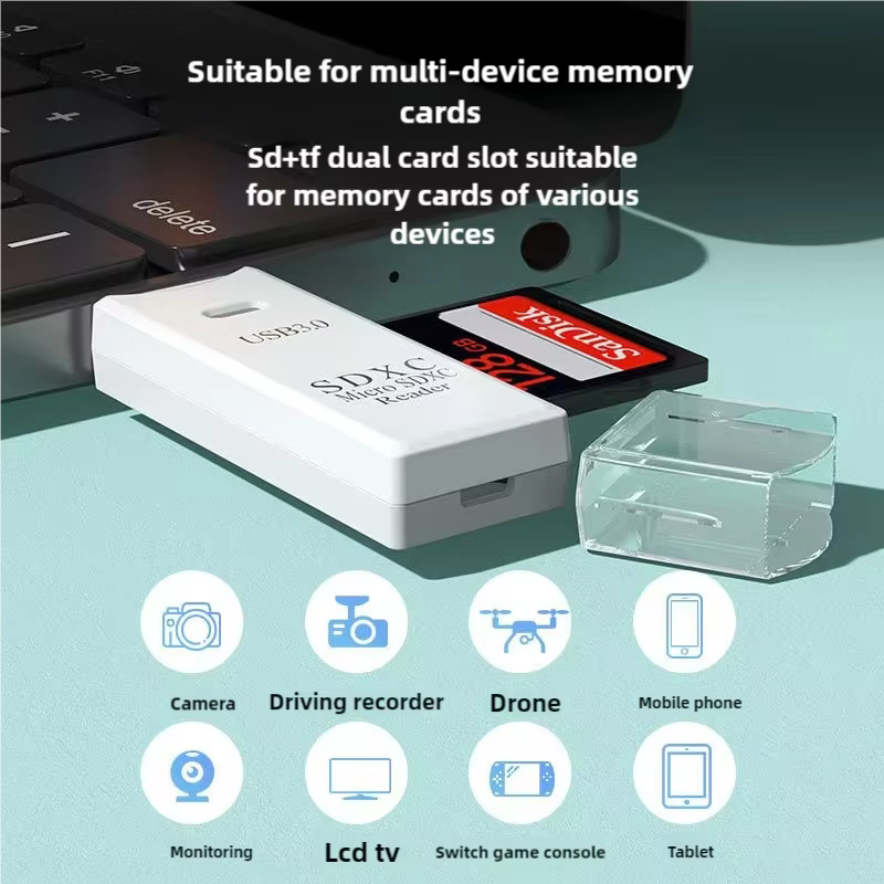 Lecteur de carte USB2.0/3.0 2 en 1