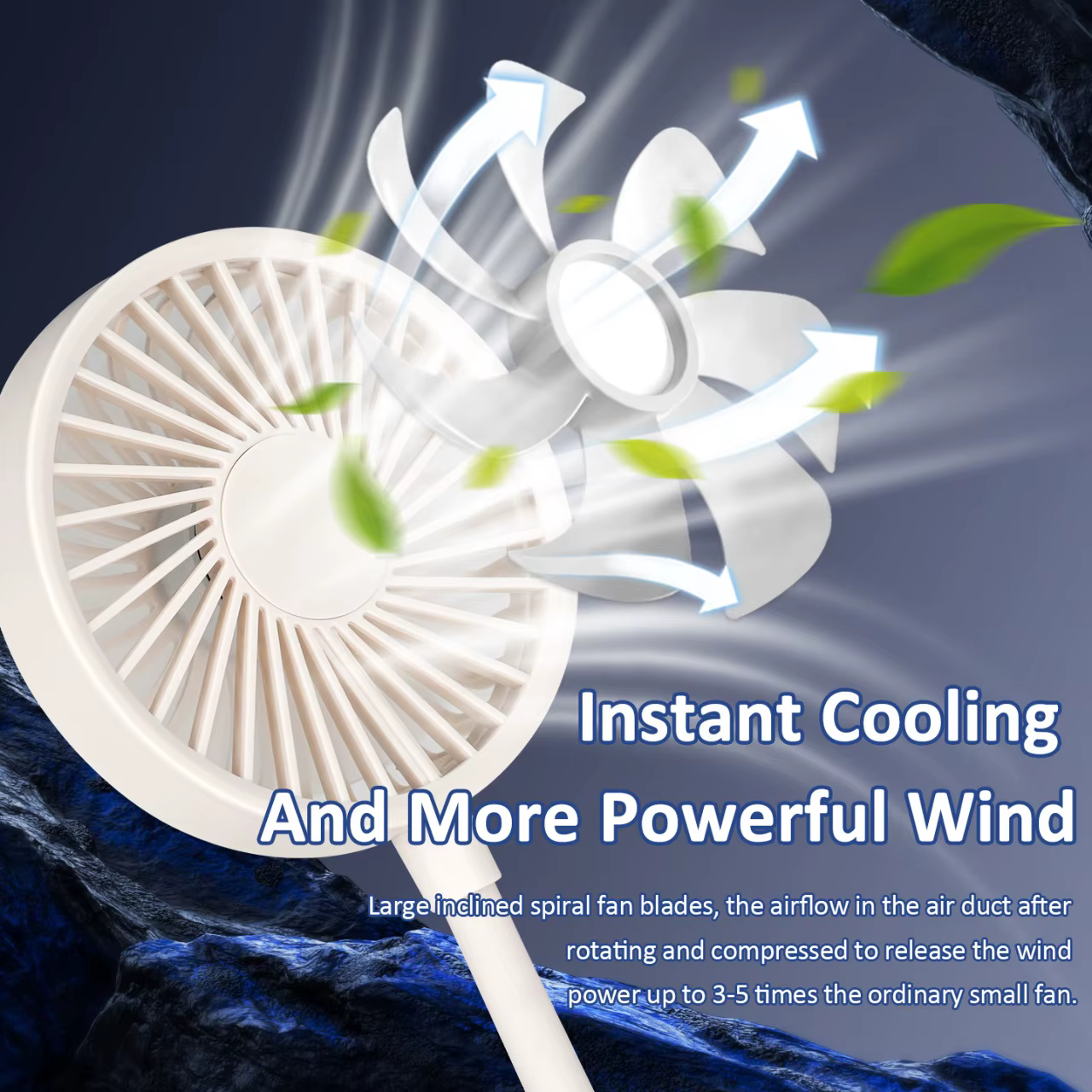 Ventilateur portable magnétique Lenovo, mini ventilateur de bureau rechargeable par USB avec support pour téléphone, idéal pour les voyages en extérieur, les étudiants et le bureau