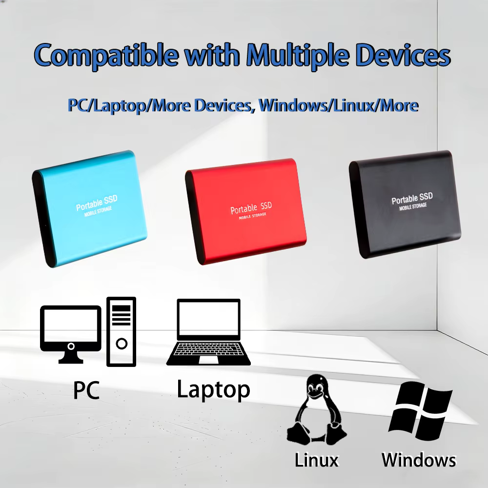 SSD externe portable 1 To 2 To 4 To USB 3.2 Gen 2 Type-C