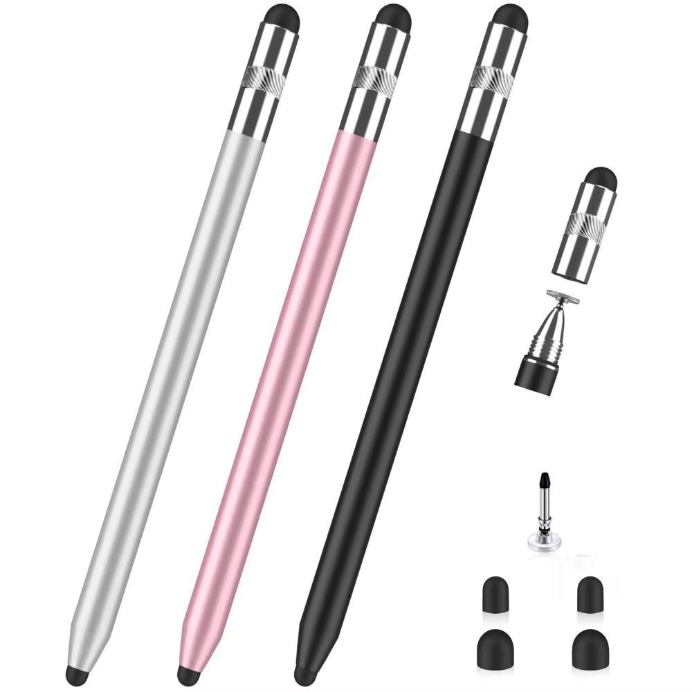 Stylet professionnel 3 en 1, stylo pour écran tactile en métal haute sensibilité, sans Bluetooth, crayon tactile capacitif universel