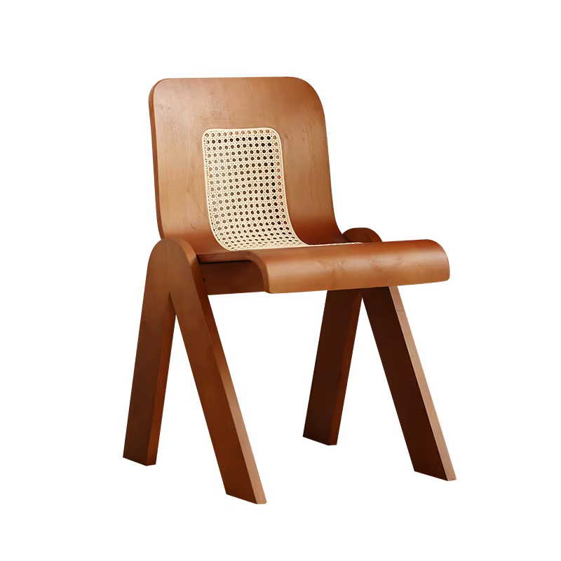 Chaise rétro en forme de C, siège de salle à manger de luxe français, tabouret de loisirs en rotin, vanité de chambre créative, banc de maquillage, design
