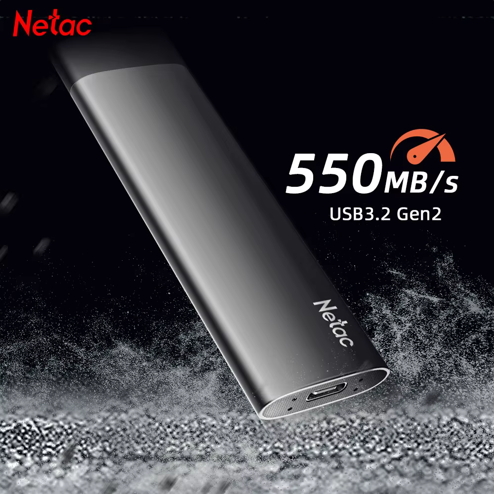 Disque SSD externe portable Netac 1 To 500 Go 250 Go 2 To