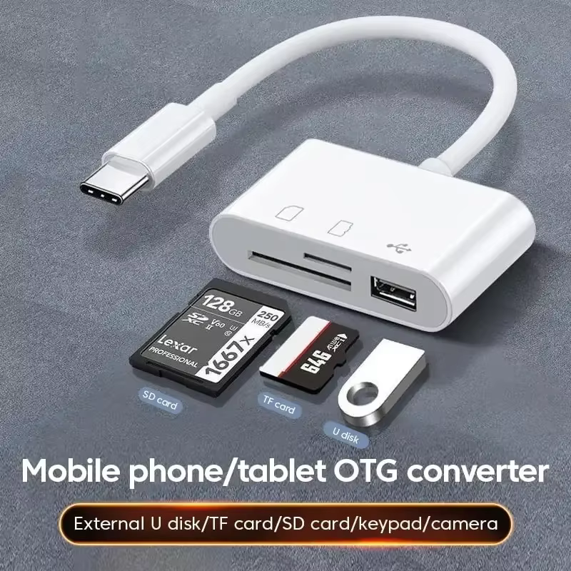 Lecteur de carte mémoire multi-ports 3 en 1