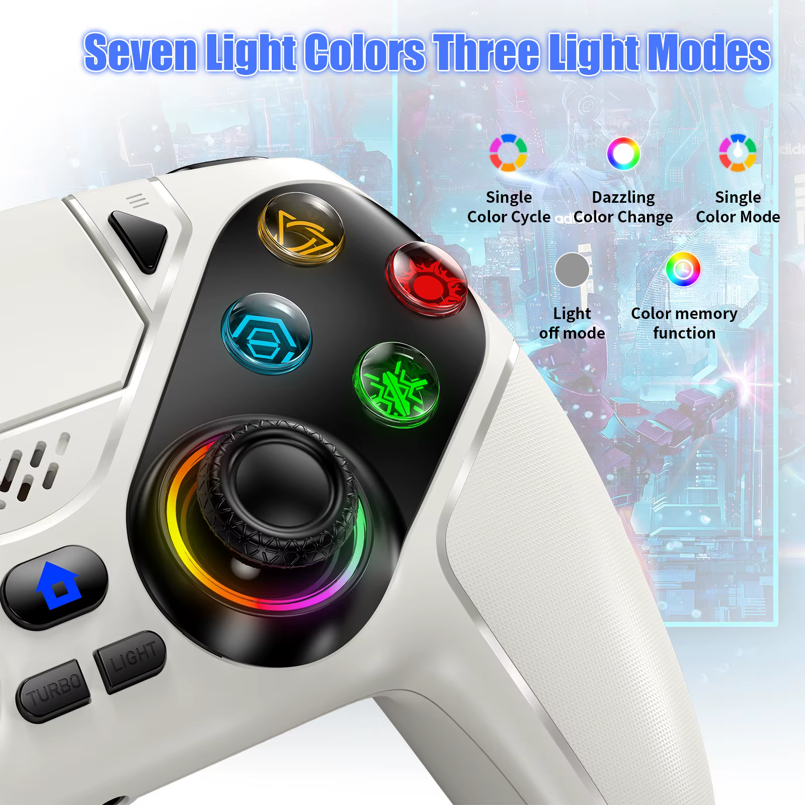Manette de jeu sans fil RGB