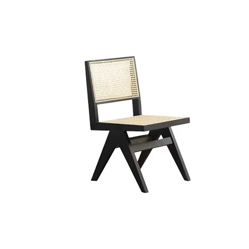 Chaise De salle à manger européenne en rotin, style nordique, gain De place, chaises De salle à manger en bois, meubles De cuisine nordiques du milieu du siècle