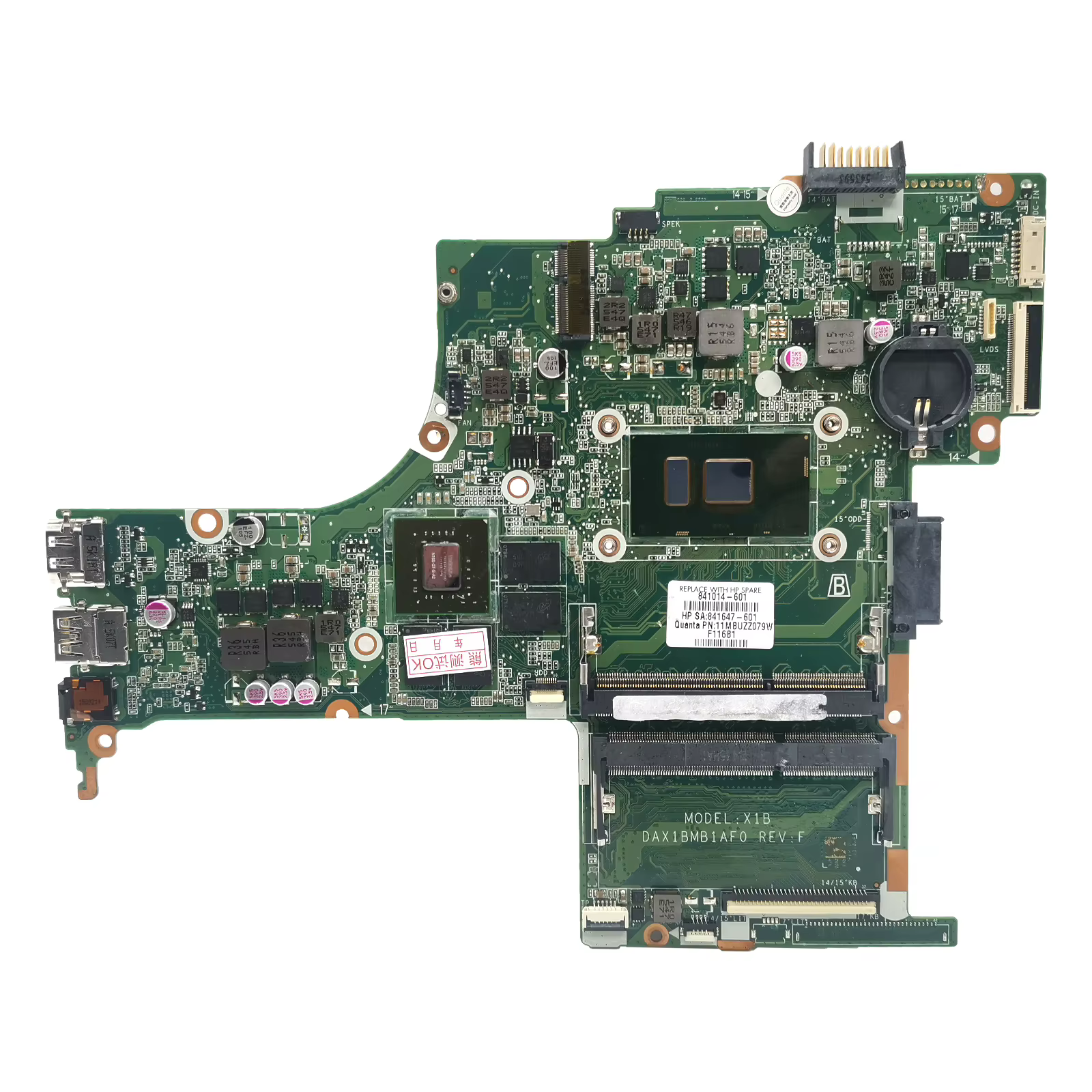 AKEMY DAX1BMB1AF0 Carte Mère Pour HP Pavilion 14T-AB 14-AB Ordinateur Portable Avec I7-6500U CPU 100% Testé OK V2G