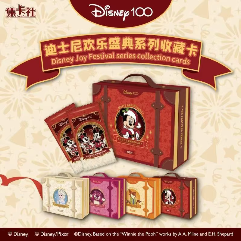 Cartes authentiques Disney du 100e anniversaire, série Happy Celebration, carte exquise, accessoires d'anime, cadeau de vacances pour enfants, en stock