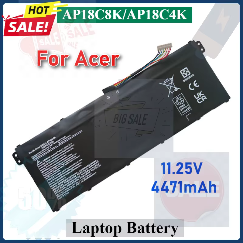 Batterie d'ordinateur portable AP18C8K AP18C4K pour Acer Aspire 5 A514-52G A514-54 A515-44 A515-56 SWIFT SF314-57G P2 TMP215 SPIN 3 SP314-54N
