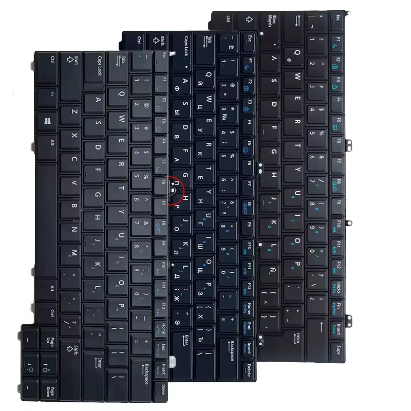 Clavier d'ordinateur portable anglais/russe/latin