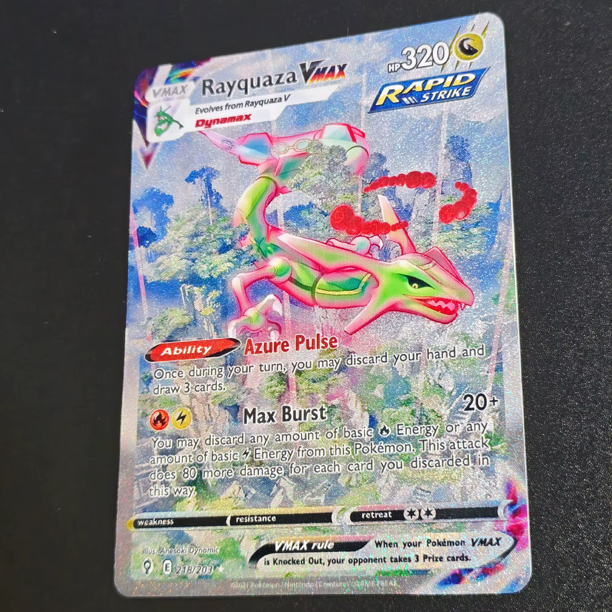 Carte de collection d'anime classique DIY Rayquaza de haute qualité, texture rare, effet flash, Charizard, Latias, Latios, Clefairy, création artisanale