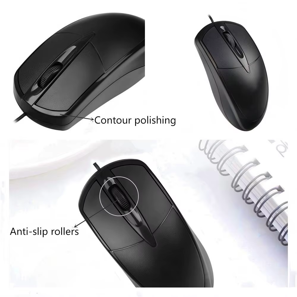 Souris d'ordinateur filaire USB optique pour les joueurs