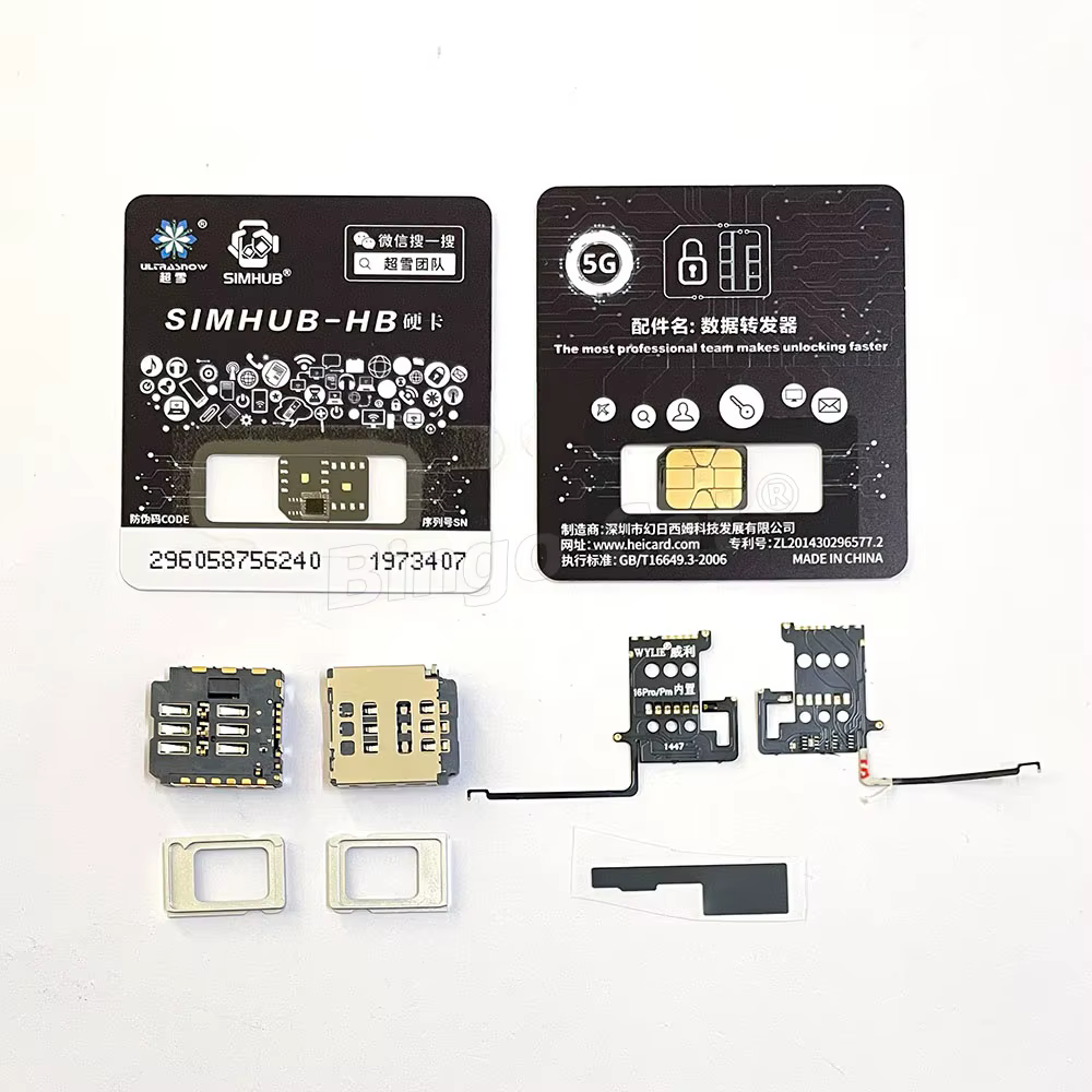 Wylie plateau de carte intégré Esim vers Sim câble flexible double carte pour iPhone 17 16 15 14 Pro Max Support d'intégration MEP Super Snow IC