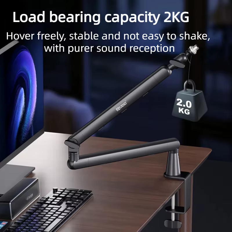 HONArm-Support de microphone de jeu rotatif à 360 ° avec support de bureau