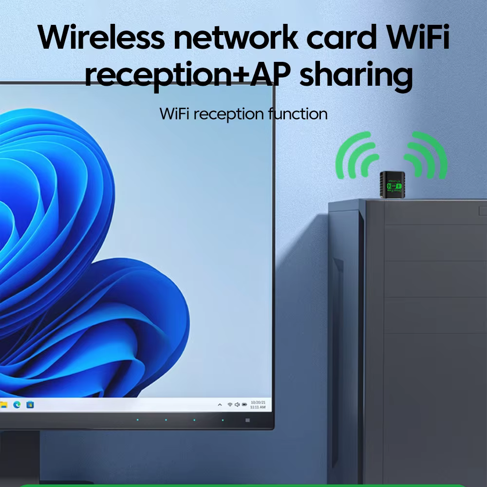 6 AX900 Bluetooth 5.4 WiFi USB adaptateur carte réseau sans fil 2.4G et 5GHz antenne